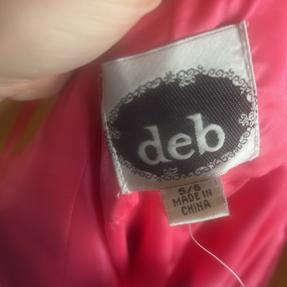 HEY BARBIE! NWT Deb Y2K Long Pink Front Cutouts Sparkle Dress - Picture 7 of 11